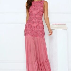 Hello Molly Pink Floral Maxi Dress
